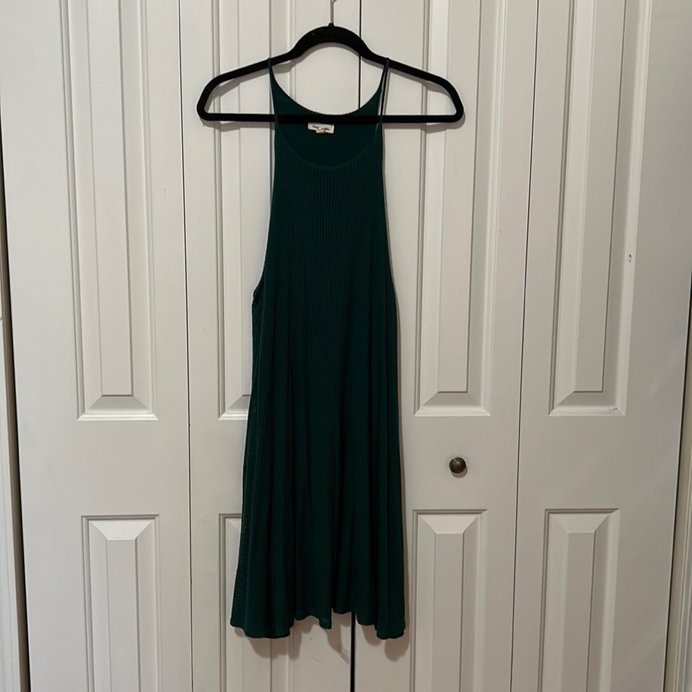Silence + Noise High Neck Ribbed Mini Dress